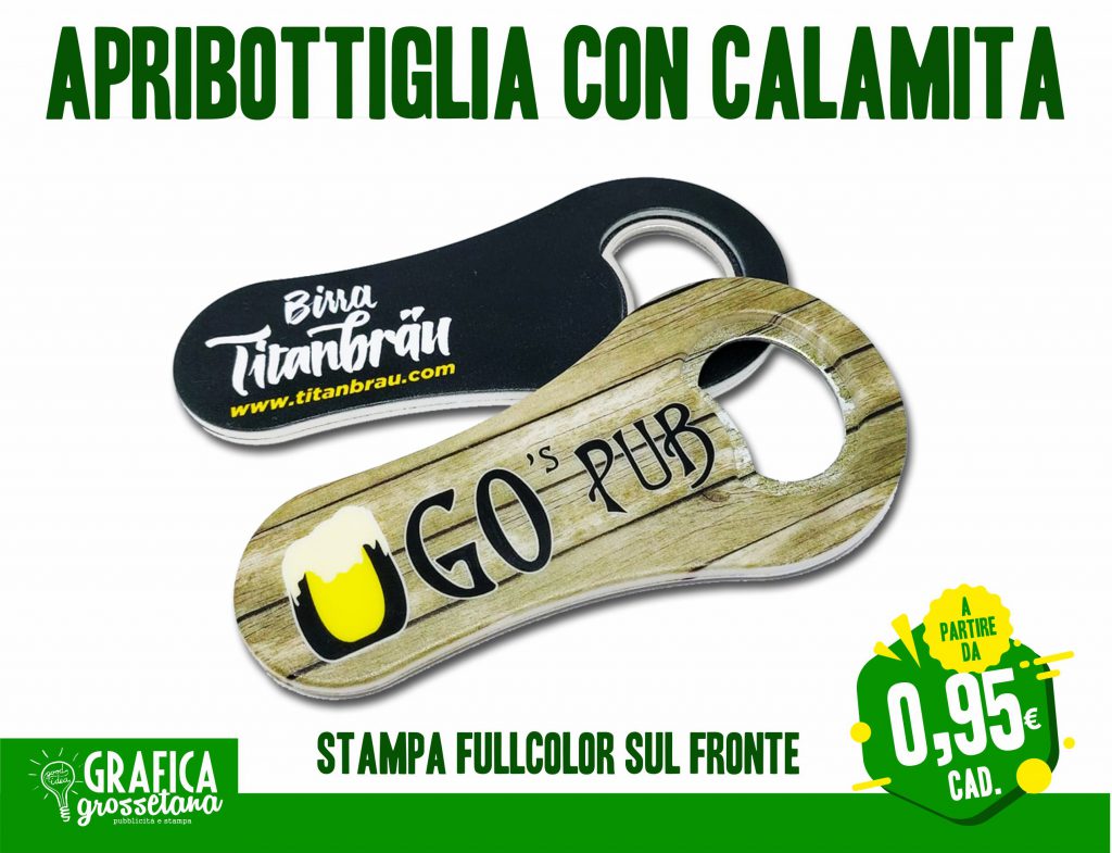 apribottiglia con calamita grafica grossetana gadgets